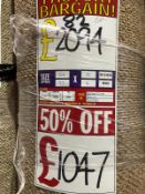 100% Wool Massive Carpet 9.7M X 4M (31Ft 6In X 13Ft ) Loop Pile Hessian Back