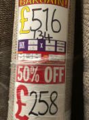 Seattle Beige 4M X 3.8M (13Ft X 12Ft 6In ) Polypropylene Loopcontract Hessian Back