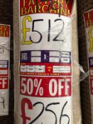 Oxford Beige 4M X 4M (13Ft X13Ft} Polypropylene Loopcontract Hessian Back