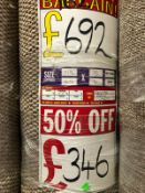 Regatta Beige 5.4M X 4M (17Ft8In X 13Ft) Polypropylene Looppile Hessian Back