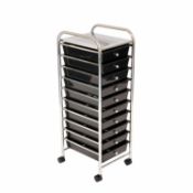 (D47) 10 Drawer Storage Mobile Makeup Salon Trolley Portable Organiser Dimensions: 33 x 39 x 9...