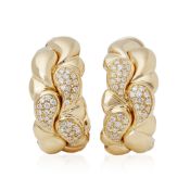 Chopard 18k Yellow Gold Diamond Cašmir Earrings