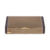 Cartier 18k Gold & Enamel Art Deco Vanity Case