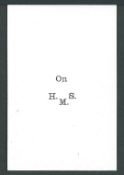 India 1883-1909 De La Rue Die Proof printed in black on glazed card