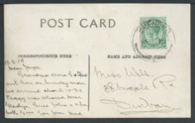 Basutoland 1919 Real photo picture postcard of Kueneng village, sent to Natal