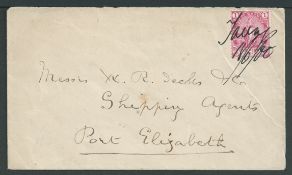 Bechuanaland 1900 Cover to Port Elizabeth with Cape 1d cancelled by 
