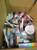 Circa. 200 items of various new make up acadamy make up to include:prism lip kit, winter forest...