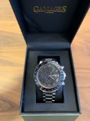Ltd Edition Hand Assembled Gamages Race Calendar Automatic Steel – 5 Year Warranty & Free Delivery