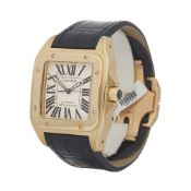 Cartier Santos 100 W20071Y1 or 2657 Men Yellow Gold Watch