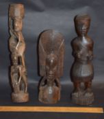 Three African Wood Carvings