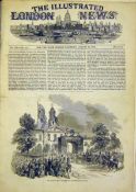 Antique 1849 Front Page Her Majestys Visit To The Linen Hall Belfast