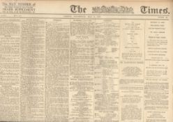 Easter Rising3rd May 1916 Reports & Images Original Antique The Times Newspaper