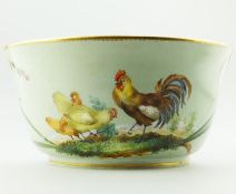 A fine Minton porcelain hand painted farmyard decorated Bowl - 19thC