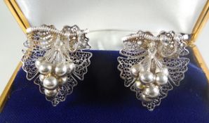 Silver Earrings Filigree