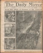 The Unknown Warrior 7 Mile Queue Pilgrims At Cenotaph 1920 Newspaper