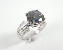 Mystic Topaz Silver Ring