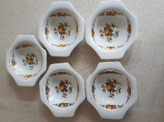 FiveÊSolian Ware Dessert Dishes Marked Soho Pottery