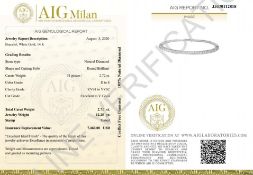 14 Kt. White Gold - Bracelet - 2.72 Ct Diamond - Diamonds