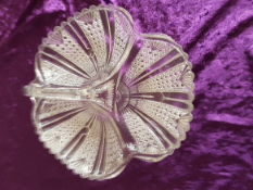 1 Tri Glass Section Serving Dish With Handle