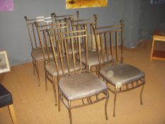 6 Metal Chairs.
