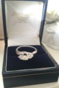 18Ct Gold Trilogy Twist Diamond Engagement Ring 1.00 Carat. Brand New
