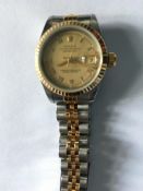 Boxed- Rolex Ladies 18Ct Bi-Metal,Datejust