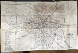 Rare Map Of Dublin 1938