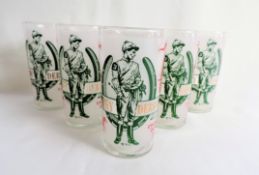 Set Of 6 Kentucky Horse Race Glasses