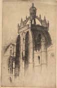 Kenneth M Still signed and titled etching 