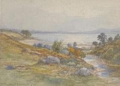 Willaim Beattie Brown 1831-1909 R.S.A, R.A signed watercolour Scottish View 