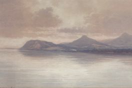 Captain George Drummond Fish (fl 1906-1938) Misty day Dublin Coastal view