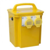 (G51) 3.3KVA Site Transformer 110V Twin Outlet 16 AMP KVA 3.3 Input Voltage: 230V - Output Vol...