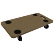 (L44) 150kg Wheeled Platform Dolly Furniture Transport Roller Trolley Dimensions: 58 x 29cm B...