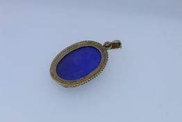 9k Yellow Gold Jasper Cameo Pendant