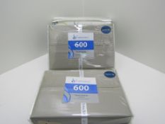 3 x Single Bed Sheet Set. Stone.