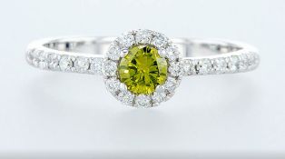 14 kt. White gold - Ring - Colour Treated 0.57 ct Diamond - Diamonds