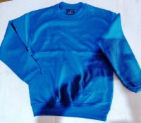 20 x Uneek polycotton blue workwear sweatshirts all size S and 24 blue T-shirts in various sizes
