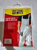 10 x Standard cotton drill bib and brace decorators overalls size small and XL new in original packa