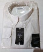 15 x Kustom Kit mens white long sleeve shirts size 17.2 inch collar new in original packaging