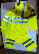 5 x Vizwear Hi Viz yellow polycotton overall in size XXXL new in original packaging