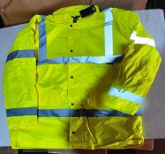 25 x Vizwear Hi Visibilty yellow polycotton jacket in size XL EN471 new in original packaging