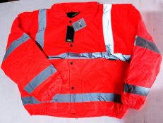 10 x Vizwear Hi Viz orange Bomber jackets in size XXXXL (4XL) new in original packaging