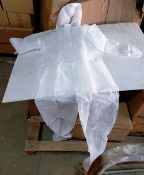 50 x White polypropelene full body coveralls size Large New in original packaging