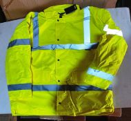 25 x Vizwear Hi Visibilty yellow polycotton jacket in size XL EN471 new in original packaging