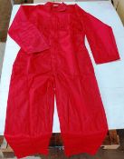 25 x Vizwear red overall/boiler suit in size small new in original packaging