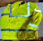 25 x Vizwear Hi Visibilty yellow polycotton jacket in size XL EN471 new in original packaging
