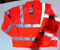 10 x Vizlite Orange Hi Viz Fleece jackets size XXXL EN471 2003 New in original packaging