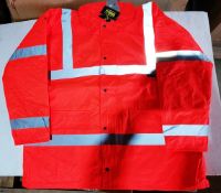 1 x Vizwear Hi Viz orange Parka jackets in size XXXXL (4XL) new in original packaging