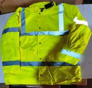 10 x Vizwear Hi Visibilty yellow polycotton jacket in size XL EN471 new in original packaging