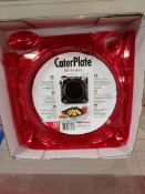 500 X Pieces Brand New Caterplate In Red Disposable Or Re-Usable Cutlery Set